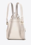 Women's small leather backpack with chain detail, cream, 98-4E-618-0, Photo 2