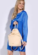 Women's leather backpack purse, cream, 95-4E-017-9, Photo 15