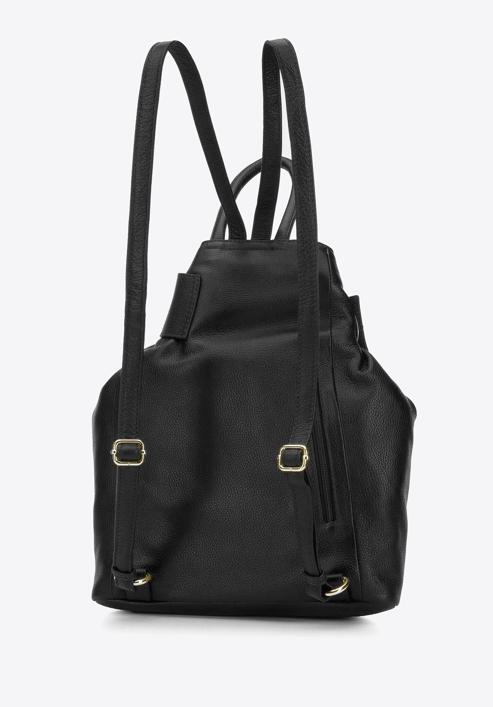 Women's leather backpack purse, black, 95-4E-017-9, Photo 2