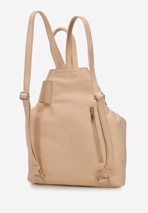 Women's leather backpack purse, cream, 95-4E-017-9, Photo 2