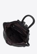 Women's leather backpack purse, black-silver, 95-4E-017-9, Photo 3