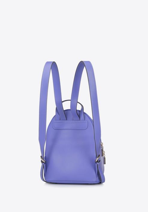 Women's small quilted leather backpack, violet, 95-4E-656-V, Photo 2