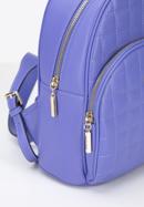 Women's small quilted leather backpack, violet, 95-4E-656-V, Photo 4