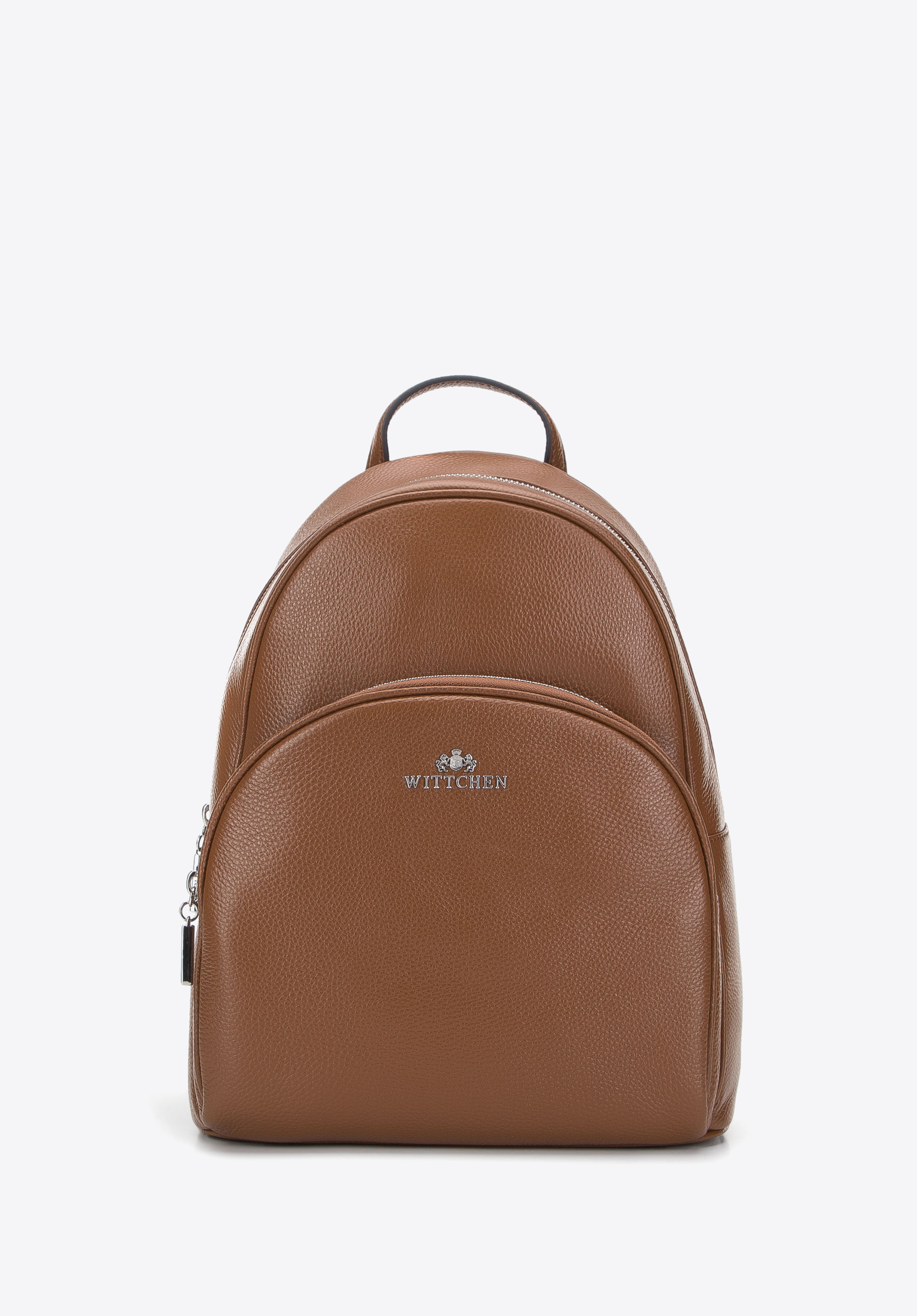 Women's rounded leather backpack I WITTCHEN