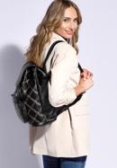 Women's quilted backpack, black, 95-4Y-520-1, Photo 15