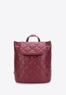 Women's quilted faux leather backpack, cherry, 97-4Y-611-N, Photo 1