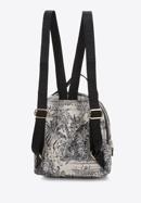 Women's small patterned backpack purse, beige-black, 97-4E-500-X2, Photo 2