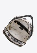 Women's small patterned backpack purse, cream-black, 97-4E-500-X3, Photo 3