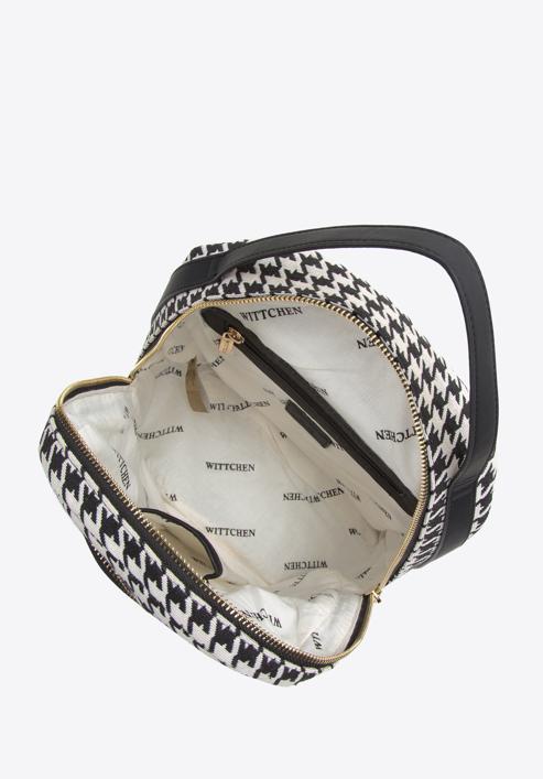 Women's small patterned backpack purse, white-black, 97-4E-500-X3, Photo 3