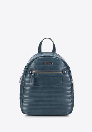 Women's faux leather purse backpack, dark blue, 95-4Y-406-7, Photo 1