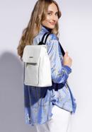Faux leather croc print backpack, white, 96-4Y-707-0, Photo 15