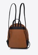 Women's faux leather backpack, brown-black, 95-4Y-030-5, Photo 2