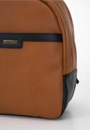 Women's faux leather backpack, brown-black, 95-4Y-030-5, Photo 4