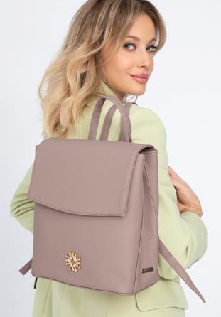 Women's faux leather backpack, beige, 29-4Y-018-B9, Photo 1