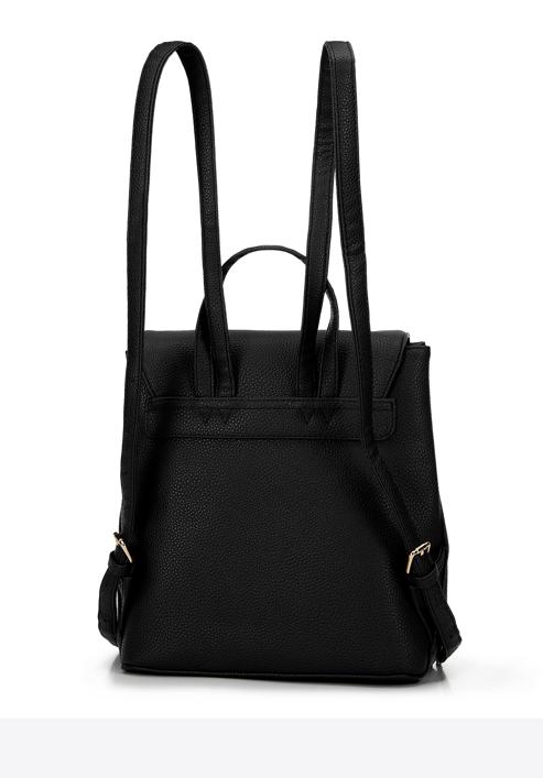 Women's faux leather backpack, black, 29-4Y-018-B7, Photo 2