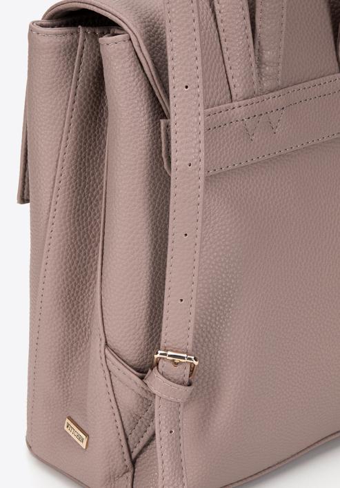 Women's faux leather backpack, beige, 29-4Y-018-B9, Photo 4