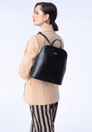 Women's faux leather backpack purse, black, 97-4Y-625-8, Photo 15