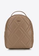 Faux leather backpack purse, beige, 95-4Y-504-9, Photo 1