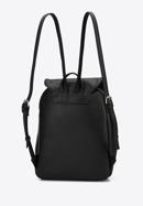 Women's faux leather backpack purse, black, 96-4Y-718-1, Photo 2