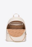 Women's faux leather backpack with pouch, cream, 98-4Y-510-9, Photo 4