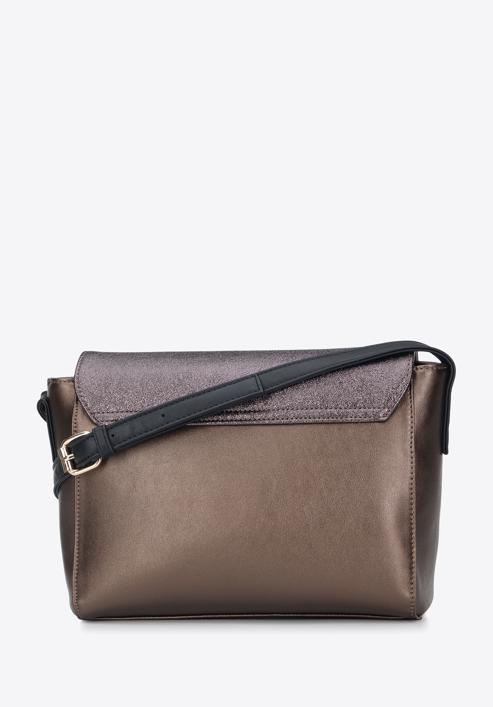 Women's faux leather crossbody bag, brown, 95-4Y-403-4, Photo 2