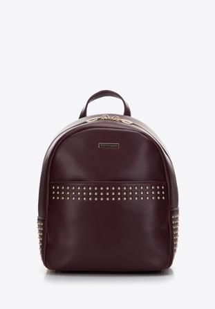 Women's faux leather backpack, plum, 97-4Y-767-3, Photo 1