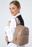 Women's faux leather backpack, beige, 97-4Y-767-3, Photo 15