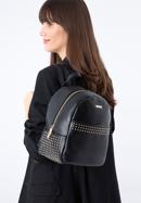 Women's faux leather backpack, black, 97-4Y-767-3, Photo 16