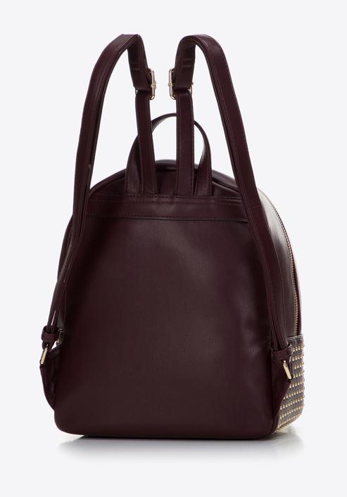 Women's faux leather backpack, plum, 97-4Y-767-1, Photo 2