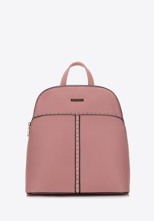 Faux leather studded backpack, muted pink, 98-4Y-605-P, Photo 1