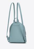 Faux leather backpack with decorative chain detail, blue, 98-4Y-505-1G, Photo 2