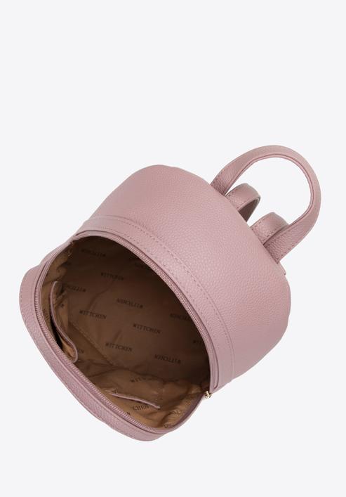 Faux leather backpack with decorative chain detail, pink, 98-4Y-505-Y, Photo 3