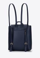 Women's faux leather backpack purse, navy blue, 97-4Y-602-N, Photo 2