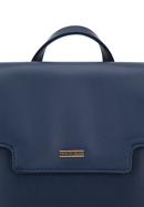 Women's faux leather backpack purse, navy blue, 97-4Y-602-N, Photo 4