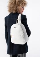 Women's faux leather backpack, white, 98-4Y-217-1, Photo 15