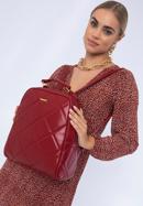 Damski plecak z geometrycznie pikowanym przodem, czerwony, 97-4Y-620-5, Zdjęcie 15