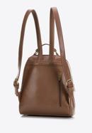 Women's quilted faux leather backpack, brown, 97-4Y-620-P, Photo 2