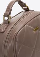 Women's quilted faux leather backpack, beige, 97-4Y-620-5, Photo 4
