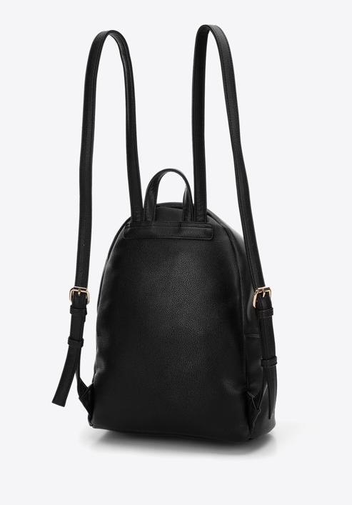 Women's studded pocket backpack purse, black, 97-4Y-517-9, Photo 2