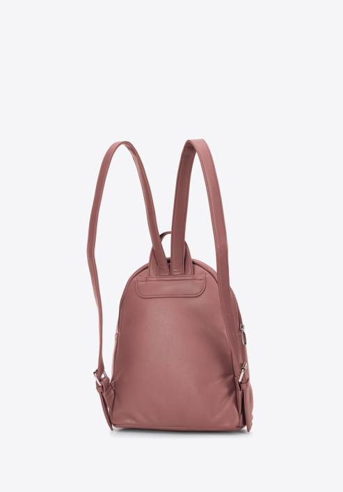 Women's faux leather purse backpack, muted pink, 95-4Y-425-3, Photo 2