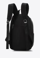 Women's large nylon backpack, black-silver, 98-4Y-107-1S, Photo 2