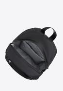 Women's large nylon backpack, black-silver, 98-4Y-107-1S, Photo 3