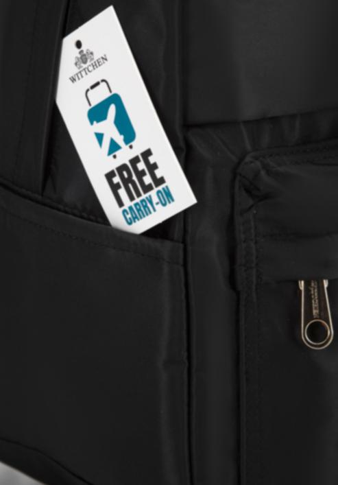 Women's large nylon backpack, black-gold, 98-4Y-107-1G, Photo 4