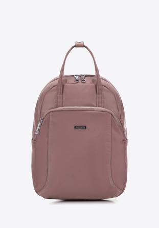 Women's nylon backpack, muted pink, 98-4Y-101-P, Photo 1