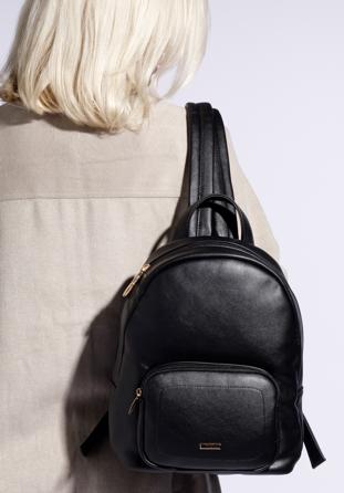 Women's backpack, black, 95-4Y-518-1, Photo 1