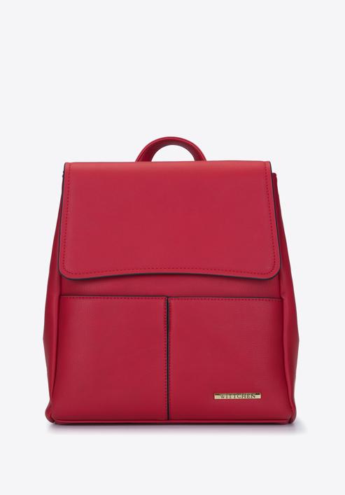 Damski plecak z otwartymi kieszeniami, czerwony, 93-4Y-431-3, Zdjęcie 1