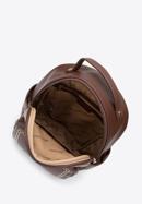 Damski plecak z ozdobnymi nitami, brązowy, 95-4Y-042-V, Zdjęcie 3