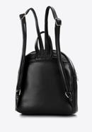 Women's quilted faux leather backpack, black, 97-4Y-627-3, Photo 2
