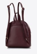 Women's quilted faux leather backpack, plum, 97-4Y-627-1, Photo 2