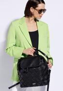 Women's woven front backpack, black, 95-4Y-513-7, Photo 15